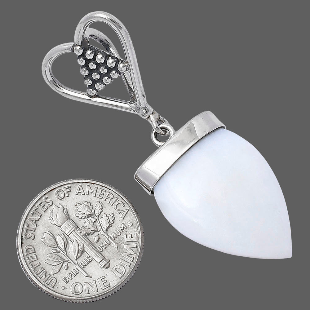 Heart - Natural White Opal Pendant P-1721 SDP141694