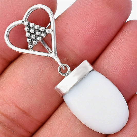 Heart - Natural White Opal Pendant P-1721 SDP141695