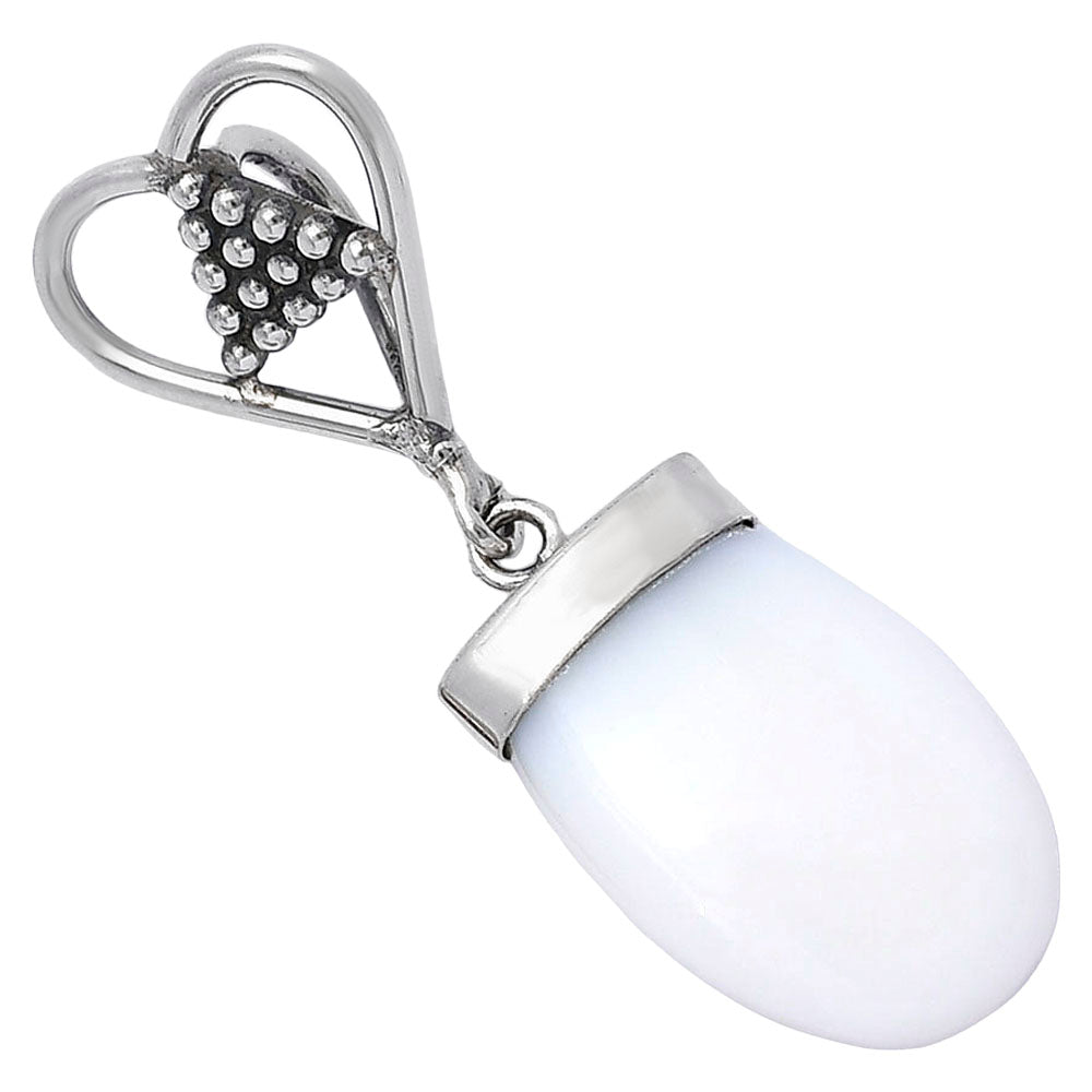 Heart - Natural White Opal Pendant P-1721 SDP141695