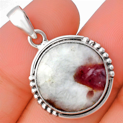 Natural Pink Tourmaline in Quartz Pendant P-1326 SDP141726