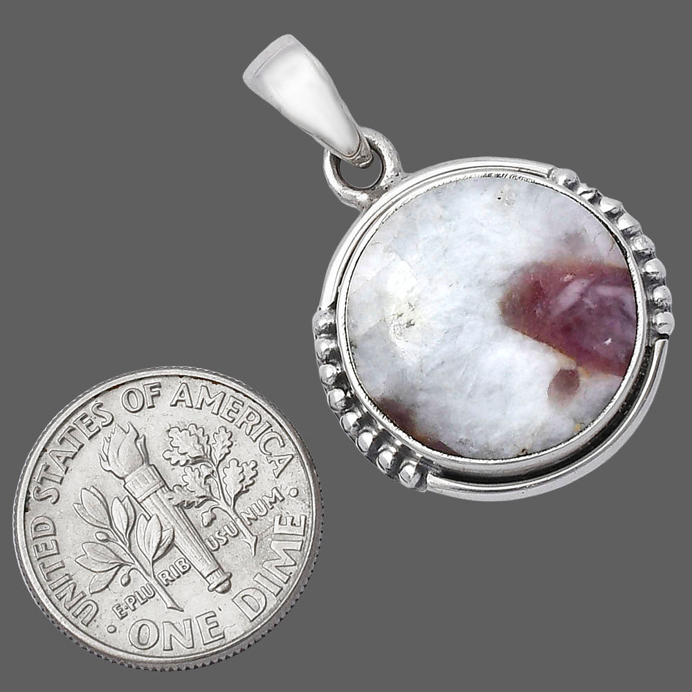 Natural Pink Tourmaline in Quartz Pendant P-1326 SDP141726