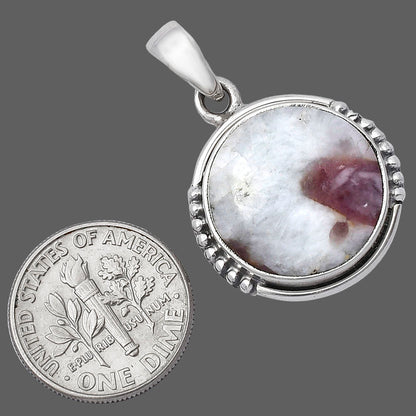 Natural Pink Tourmaline in Quartz Pendant P-1326 SDP141726