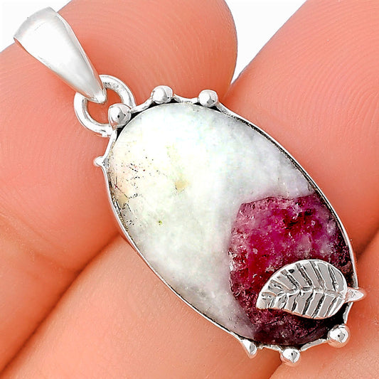 Natural Pink Tourmaline in Quartz Pendant P-1226 SDP141732
