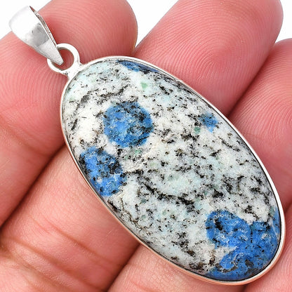 Natural K2 Blue - Azurite In Quartz Pendant P-1001 SDP141782