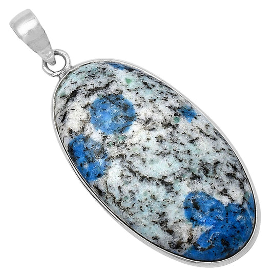 Natural K2 Blue - Azurite In Quartz Pendant P-1001 SDP141782