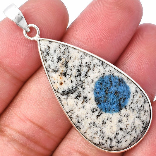 Natural K2 Blue - Azurite In Quartz Pendant P-1001 SDP141788