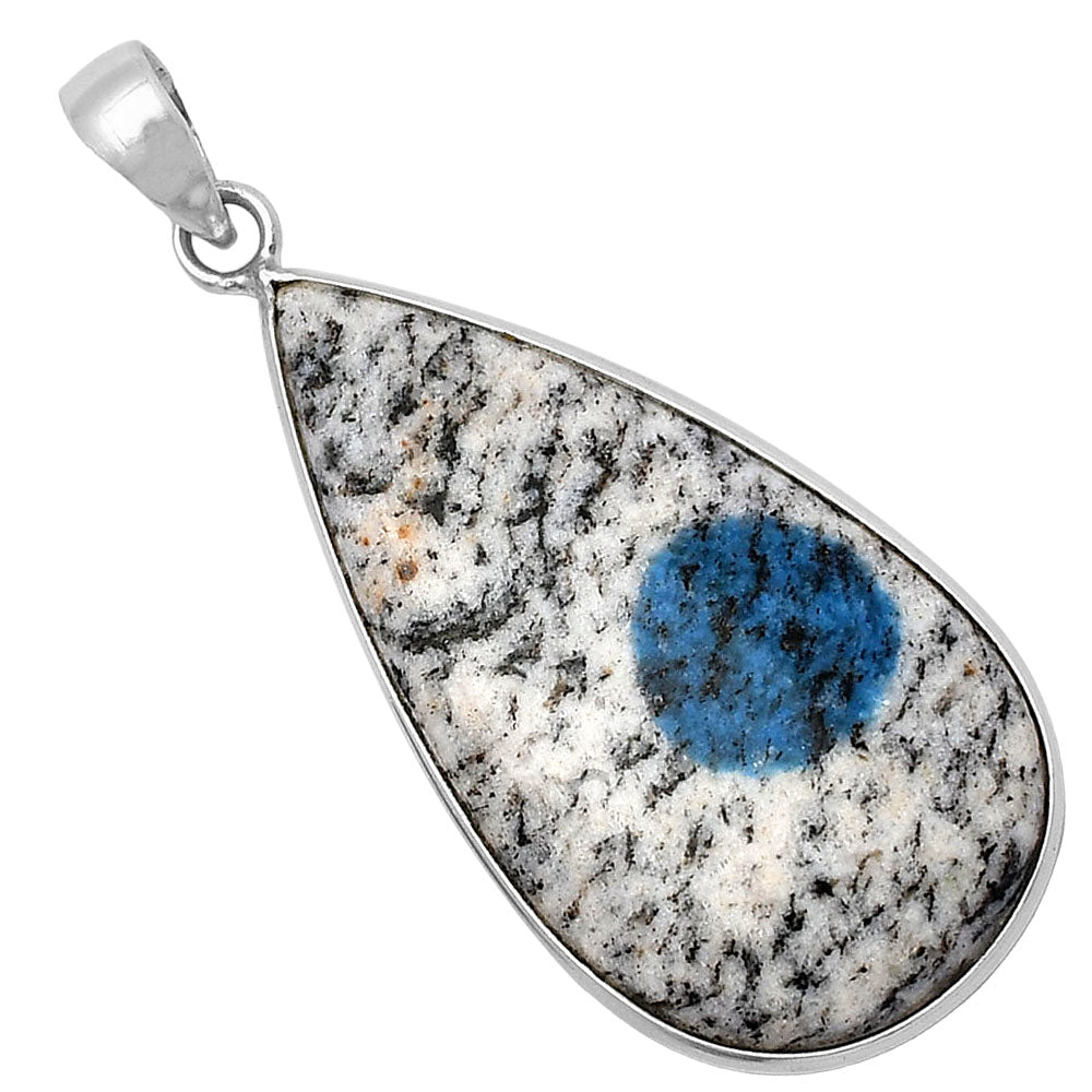 Natural K2 Blue - Azurite In Quartz Pendant P-1001 SDP141788
