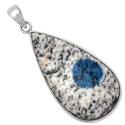 Natural K2 Blue - Azurite In Quartz Pendant P-1001 SDP141788