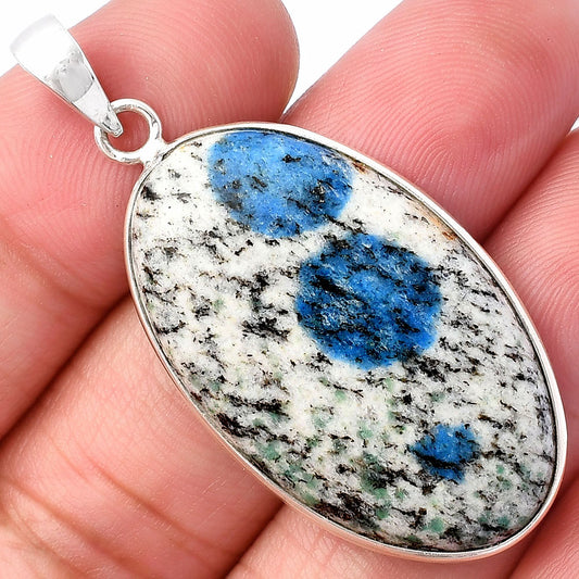 Natural K2 Blue - Azurite In Quartz Pendant P-1001 SDP141897