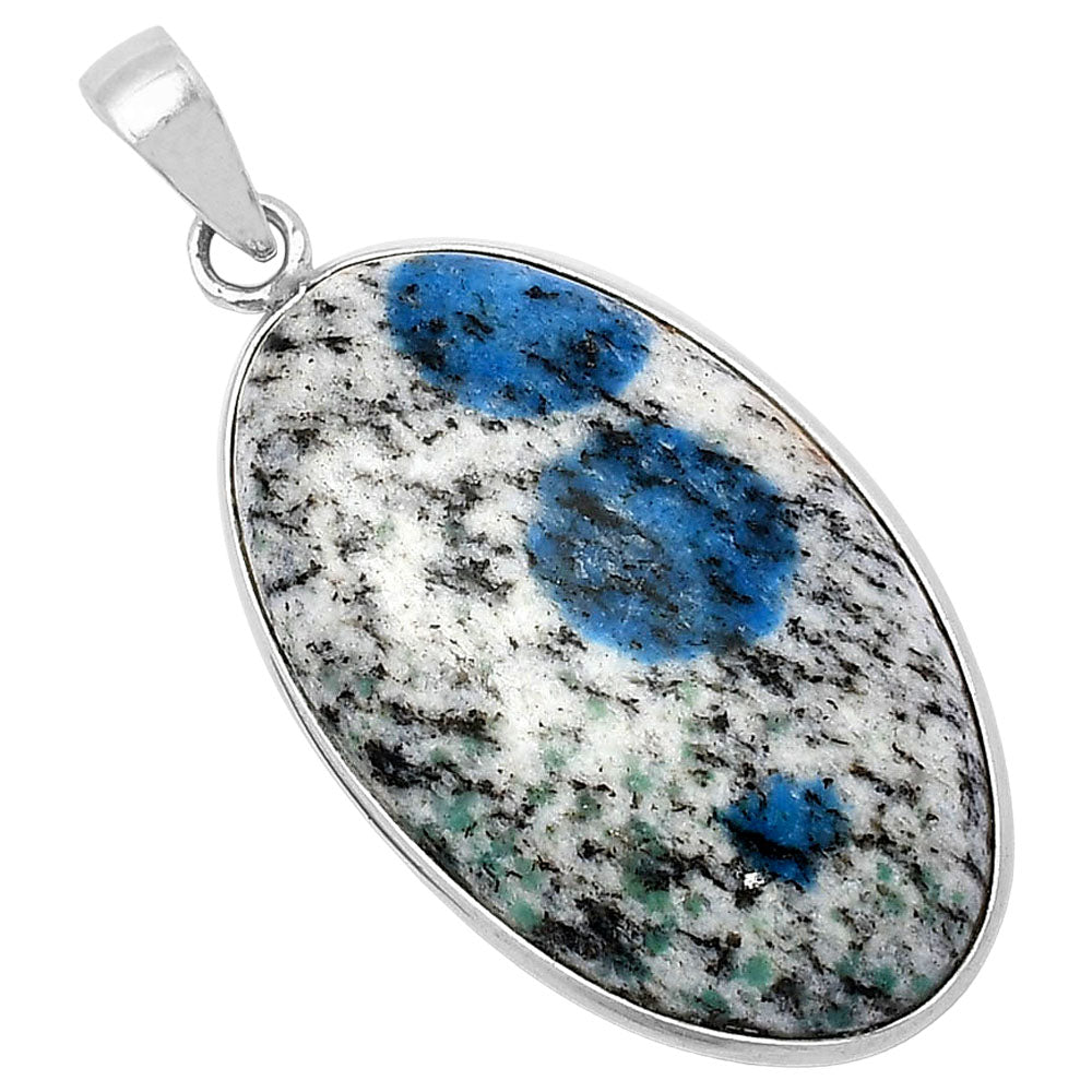 Natural K2 Blue - Azurite In Quartz Pendant P-1001 SDP141897
