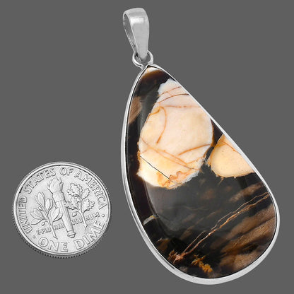 Natural Peanut Wood Pendant P-1001 SDP142023