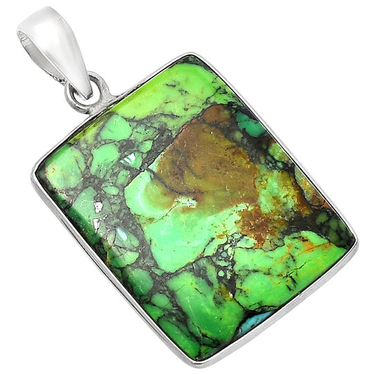 Natural Green Matrix Turquoise Pendant P-1001 SDP142632