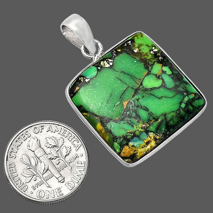 Natural Green Matrix Turquoise Pendant P-1001 SDP142639