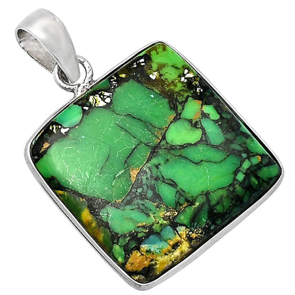 Natural Green Matrix Turquoise Pendant P-1001 SDP142639