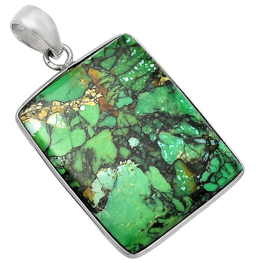 Natural Green Matrix Turquoise Pendant P-1001 SDP142640