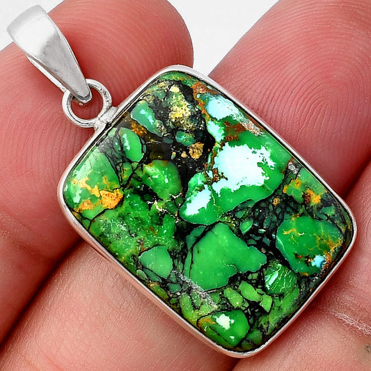 Natural Green Matrix Turquoise Pendant P-1001 SDP142650