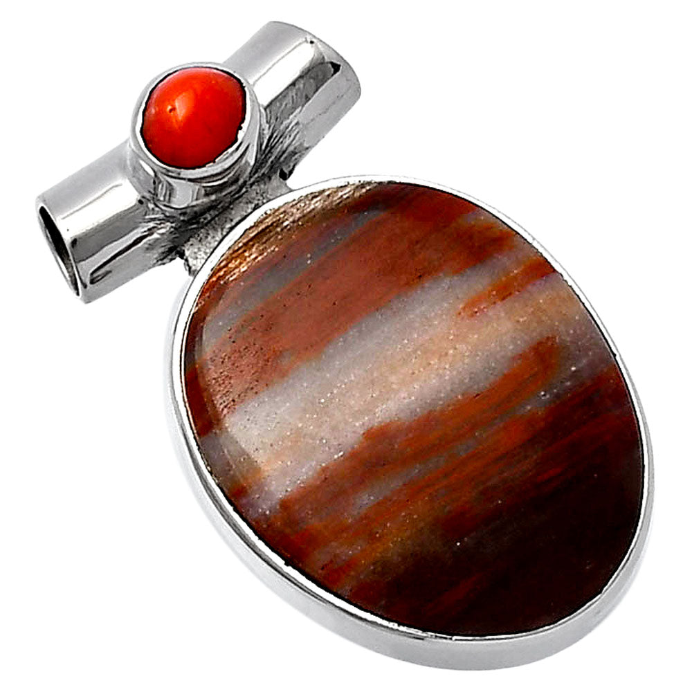 Natural Mookaite & Coral Pendant P-1300 SDP142767