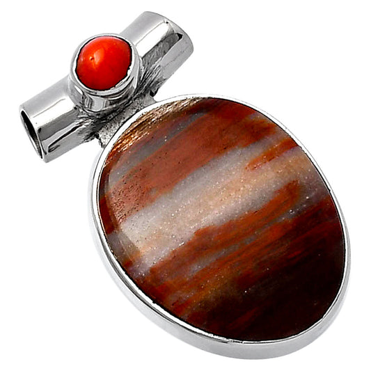 Natural Mookaite & Coral Pendant P-1300 SDP142767