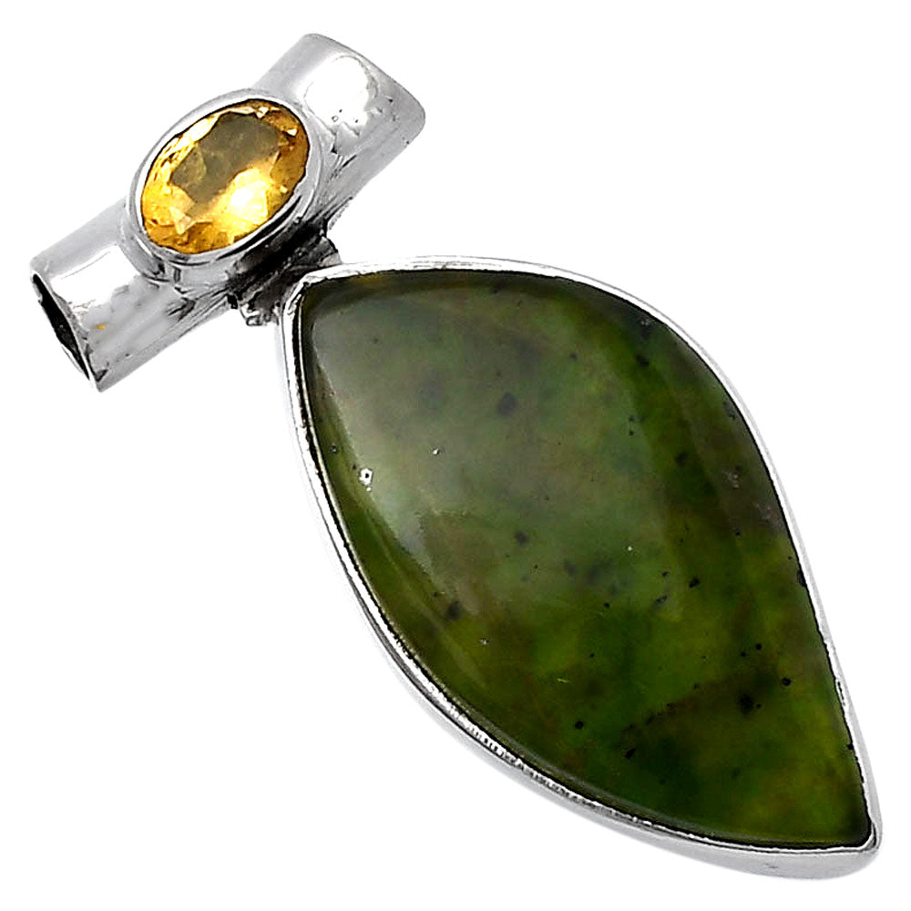 Natural Chrome Chalcedony & Citrine Pendant P-1300 SDP142783