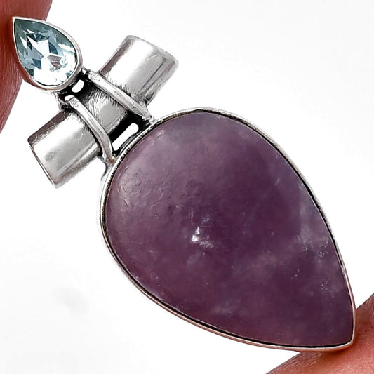 Purple Lepidolite & Sky Blue Topaz Pendant P-1159 SDP142799