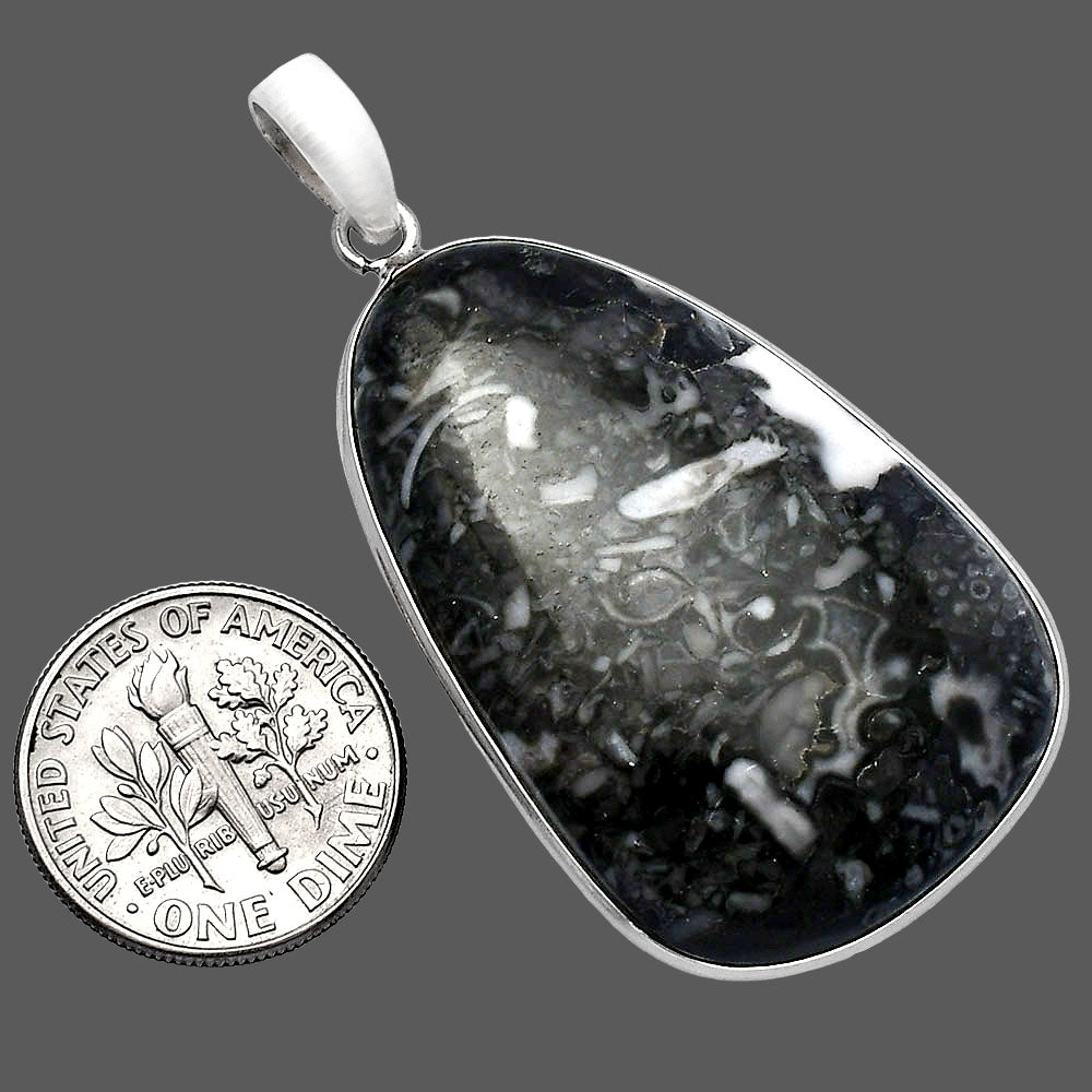 Natural Mexican Cabbing Fossil Pendant P-1001 SDP142895