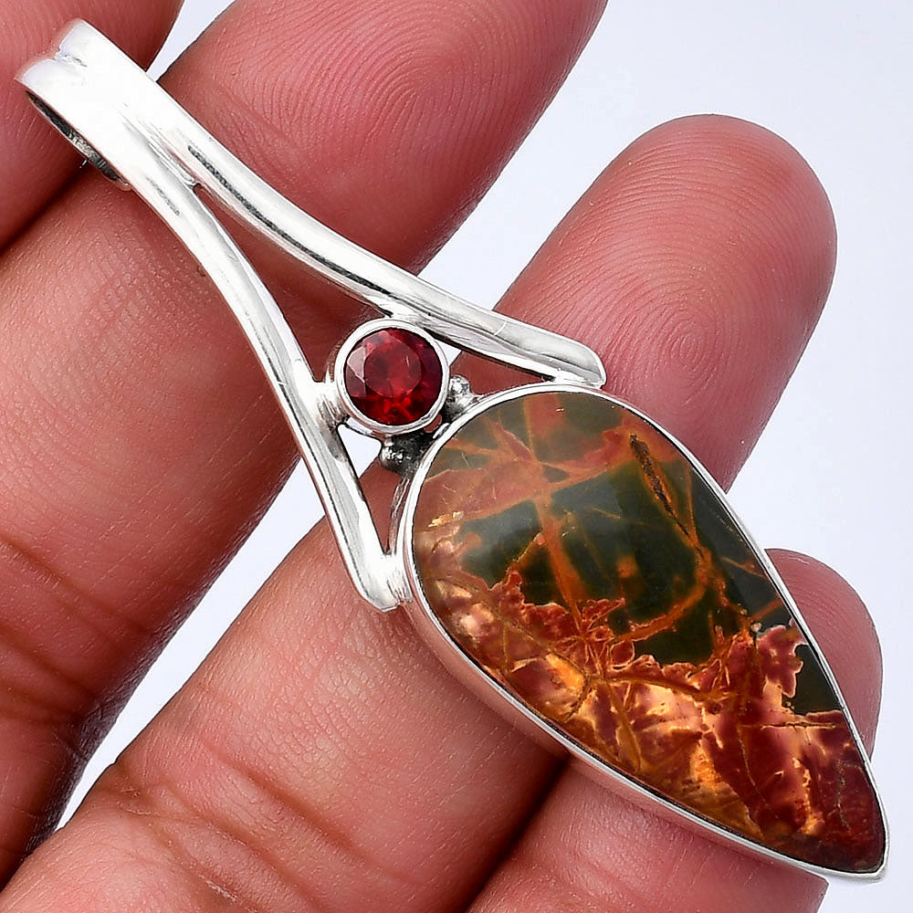 Natural Cherry Creek & Garnet Pendant P-1006 SDP142949