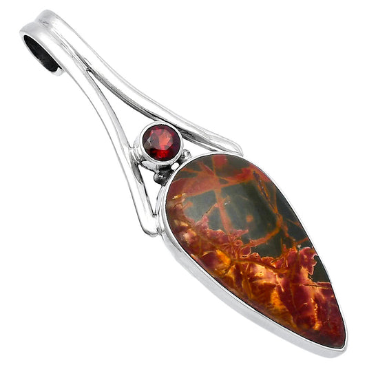 Natural Cherry Creek & Garnet Pendant P-1006 SDP142949