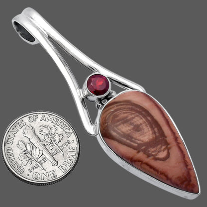 Imperial Jasper - Mexico & Garnet Pendant P-1006 SDP142951