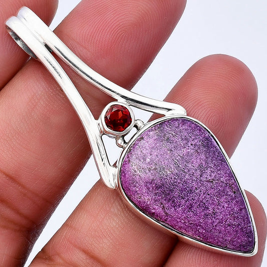 Purpurite - South Africa & Garnet Pendant P-1006 SDP142952
