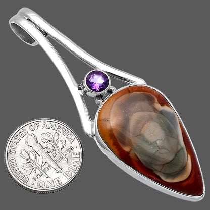 Imperial Jasper - Mexico & Amethyst Pendant P-1006 SDP142968
