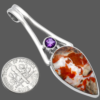 Rosetta Picture Jasper & Amethyst Pendant P-1006 SDP142989