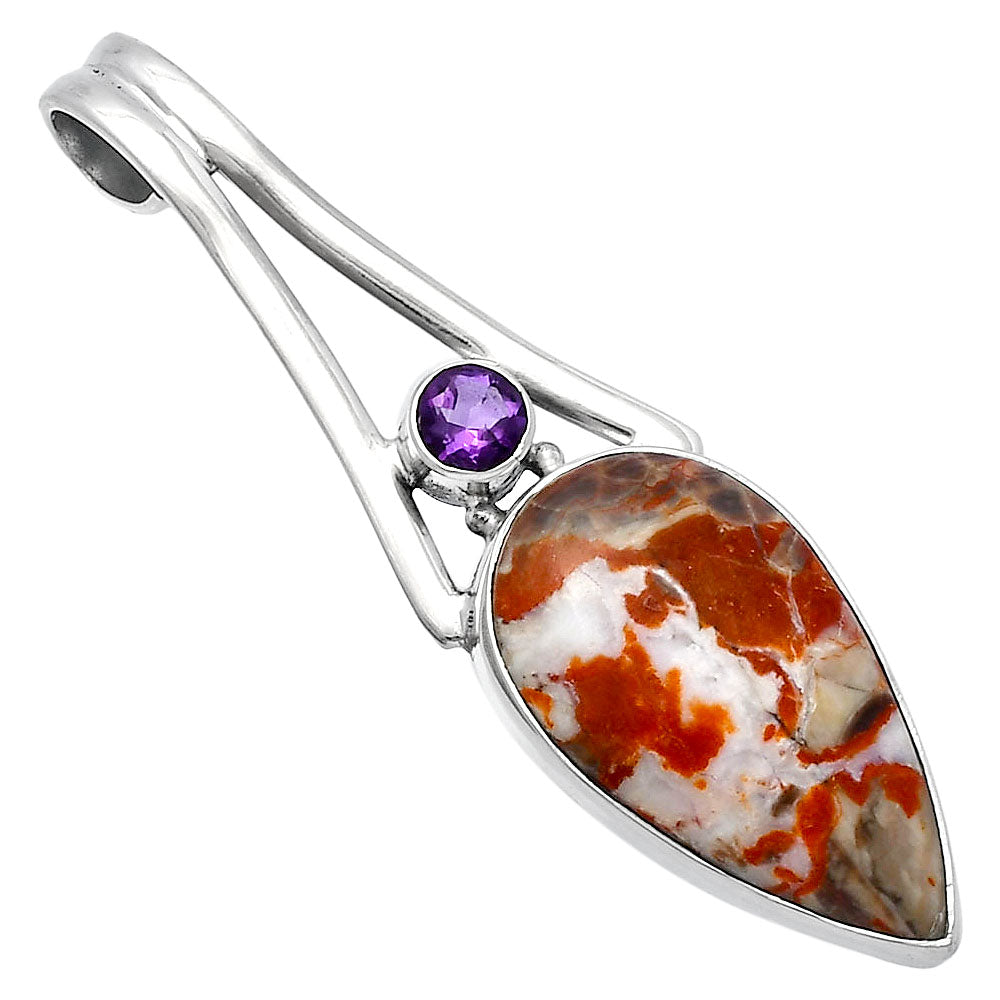 Rosetta Picture Jasper & Amethyst Pendant P-1006 SDP142989
