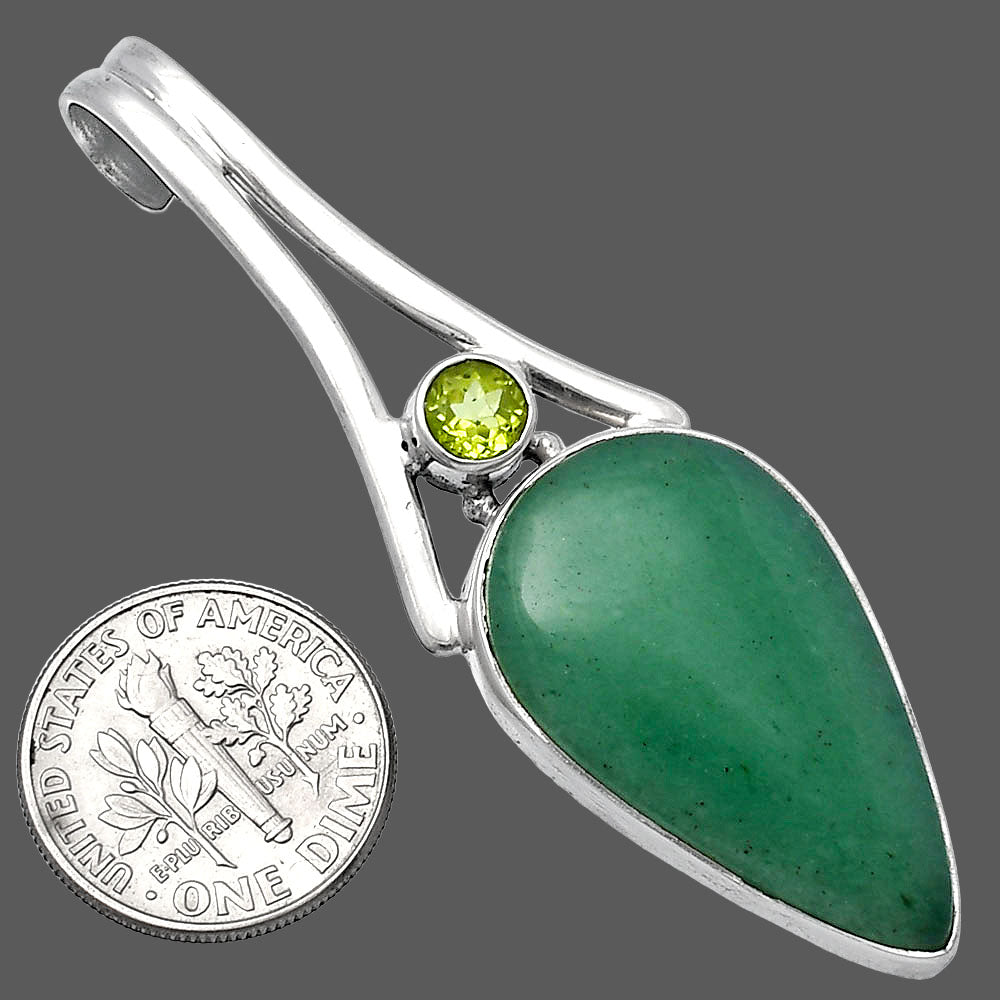 Natural Green Aventurine & Peridot Pendant P-1006 SDP142992