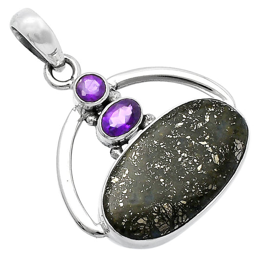 Nipomo Marcasite Agate & Garnet Pendant P-1129 SDP143074