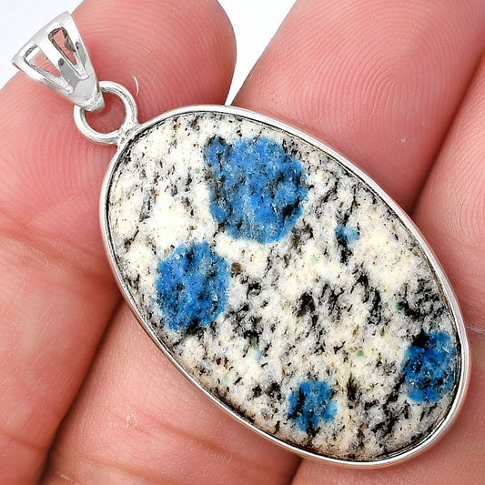 Natural K2 Blue - Azurite In Quartz Pendant P-1001 SDP143127