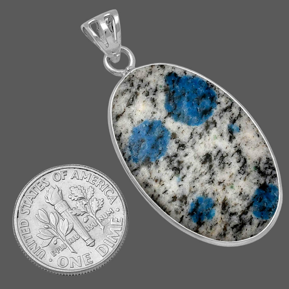 Natural K2 Blue - Azurite In Quartz Pendant P-1001 SDP143127