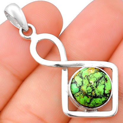 Natural Green Matrix Turquoise Pendant P-1011 SDP143175