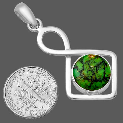 Natural Green Matrix Turquoise Pendant P-1011 SDP143175