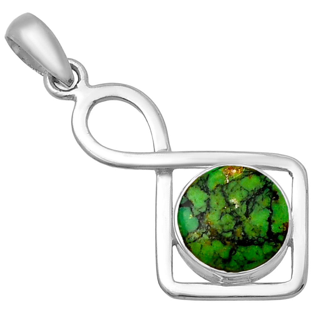 Natural Green Matrix Turquoise Pendant P-1011 SDP143175