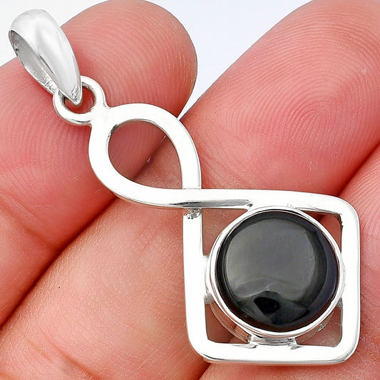 Natural Black Onyx - Brazil Pendant P-1011 SDP143179