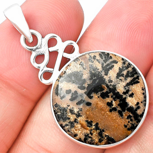 Natural Russian Honey Dendrite Opal Pendant P-1554 SDP143262