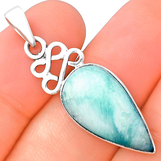 Natural Blue Aragonite Pendant P-1554 SDP143274