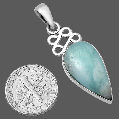 Natural Blue Aragonite Pendant P-1554 SDP143274