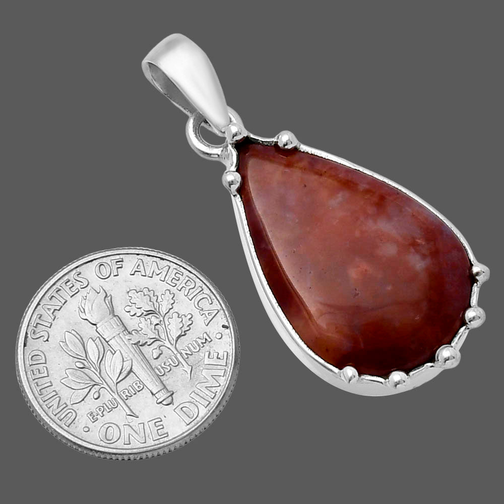 Natural Red Moss Agate Pendant P-1349 SDP143278