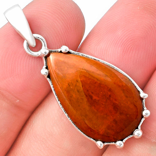 Natural Red Moss Agate Pendant P-1349 SDP143297