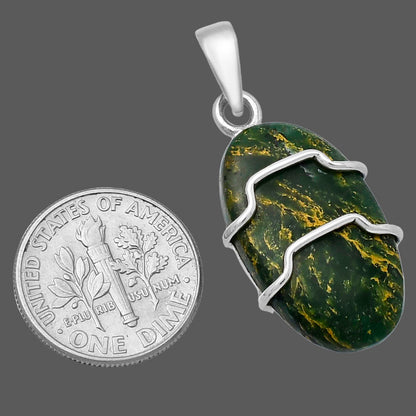 Natural Green Fuchsite Pendant P-1638 SDP143312