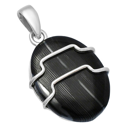 Crown Of Silver Psilomelane - Black Malachite Pendant P-1638 SDP143313