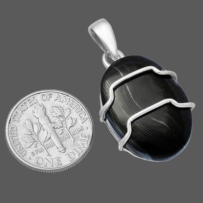 Crown Of Silver Psilomelane - Black Malachite Pendant P-1638 SDP143315