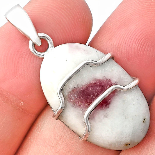 Natural Pink Tourmaline In Quartz Pendant P-1638 SDP143340