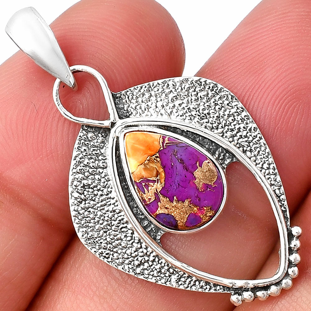 Spiny Oyster Turquoise - Arizona Pendant P-1402 SDP143389